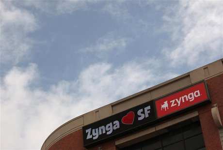 The corporate logo of Zynga Inc, the social network game development company, is shown at its headquarters in San Francisco, California Apri The corporate logo of Zynga Inc, the social network game development company, is shown at its headquarters in San Francisco, California Apri