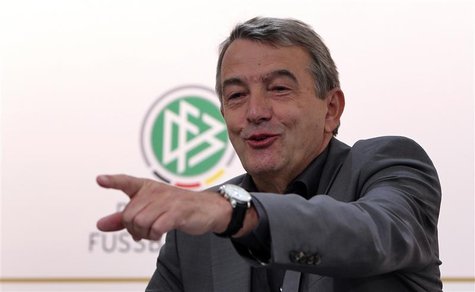 President of the German soccer association (DFB) Wolfgang Niersbach gestures during a news conference ahead of the Euro 2012 in Gdansk, June President of the German soccer association (DFB) Wolfgang Niersbach gestures during a news conference ahead of the Euro 2012 in Gdansk, June