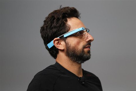Sergey Brin, CEO and co-founder of Google, wears a Google Glass during a product demonstration during Google I/O 2012 at Moscone Center in S Sergey Brin, CEO and co-founder of Google, wears a Google Glass during a product demonstration during Google I/O 2012 at Moscone Center in S