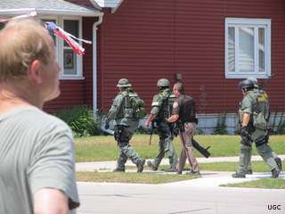 A 23-year-old man was taken into custody after a drug raid in Two Rivers Wednesday afternoon. (courtesy of FOX 11). A 23-year-old man was taken into custody after a drug raid in Two Rivers Wednesday afternoon. (courtesy of FOX 11).
