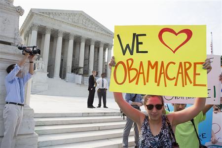 Protester waiting for Supreme Court decision on ObamaCare (Reuters) Protester waiting for Supreme Court decision on ObamaCare (Reuters)