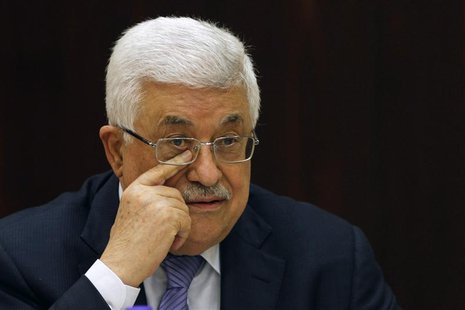 Palestinian President Mahmoud Abbas attends a Palestinian Liberation Organization (PLO) executive committee meeting in the West Bank city of Palestinian President Mahmoud Abbas attends a Palestinian Liberation Organization (PLO) executive committee meeting in the West Bank city of