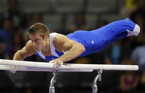 Sam Mikulak competes on the parallel bars at the U.S. Olympic gymnastics trials in San Jose, California June 28, 2012. REUTERS/Brian Snyder Sam Mikulak competes on the parallel bars at the U.S. Olympic gymnastics trials in San Jose, California June 28, 2012. REUTERS/Brian Snyder