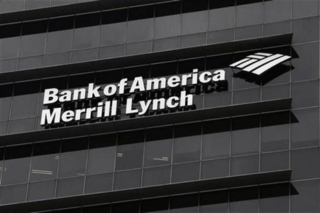 A Bank of America Merrill Lynch sign is seen on a building that houses its offices in Singapore May 17, 2012. REUTERS/Tim Chong A Bank of America Merrill Lynch sign is seen on a building that houses its offices in Singapore May 17, 2012. REUTERS/Tim Chong