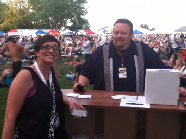 WDEZ's morning show hosts Nikki Montgomery and Bryan Scott