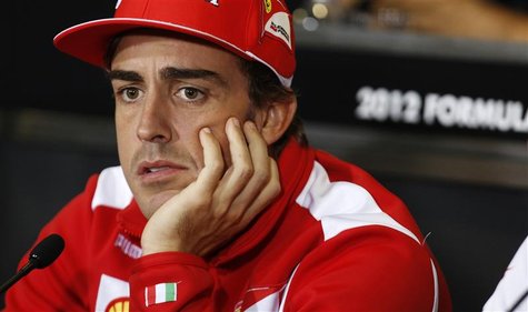 Ferrari Formula One driver Fernando Alonso of Spain attends a news conference ahead of the British F1 Grand Prix at Silverstone, central Eng Ferrari Formula One driver Fernando Alonso of Spain attends a news conference ahead of the British F1 Grand Prix at Silverstone, central Eng
