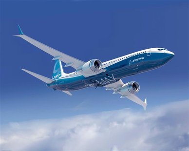 A Boeing 737 MAX airplane is pictured in this undated handout photo obtained by Reuters July 5, 2012. REUTERS/Boeing/Handout. A Boeing 737 MAX airplane is pictured in this undated handout photo obtained by Reuters July 5, 2012. REUTERS/Boeing/Handout.