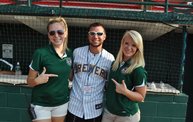 Mike Mathers throws 1st pitch at Woodchucks game 7 5 12 2