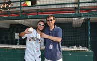 Mike Mathers throws 1st pitch at Woodchucks game 7 5 12 1