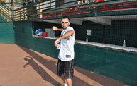 Mike Mathers throws 1st pitch at Woodchucks game 7 5 12 12