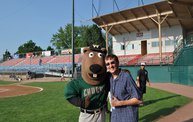 Mike Mathers throws 1st pitch at Woodchucks game 7 5 12 9
