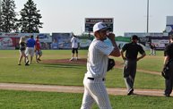 Mike Mathers throws 1st pitch at Woodchucks game 7 5 12 7