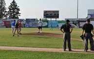 Mike Mathers throws 1st pitch at Woodchucks game 7 5 12 5