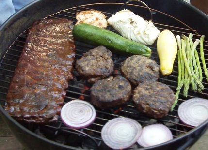Food on a grill Food on a grill