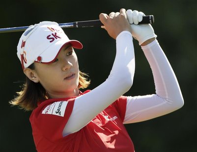 Choi Na-yeon of South Korea watches her drive from the 18th tee during the third round at the U.S. Women's Open golf tournament at Blackwolf Choi Na-yeon of South Korea watches her drive from the 18th tee during the third round at the U.S. Women's Open golf tournament at Blackwolf