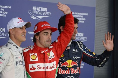 Silverstone Formula  on Ferrari Formula One Driver Fernando Alonso Of Spain  C  Reacts After