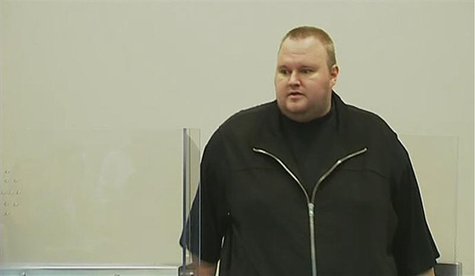 The founder of file-sharing website Megaupload Kim Dotcom, a German national also known as Kim Schmitz, is seen at court in Auckland in this The founder of file-sharing website Megaupload Kim Dotcom, a German national also known as Kim Schmitz, is seen at court in Auckland in this