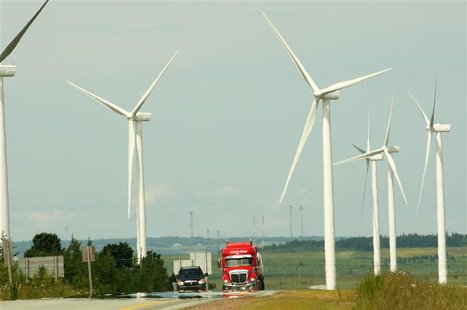 Fifteen new wind turbines were officially opened by Sprott Power Corporation in Amherst, Nova Scotia, June 25, 2012. REUTERS/Paul Darrow Fifteen new wind turbines were officially opened by Sprott Power Corporation in Amherst, Nova Scotia, June 25, 2012. REUTERS/Paul Darrow
