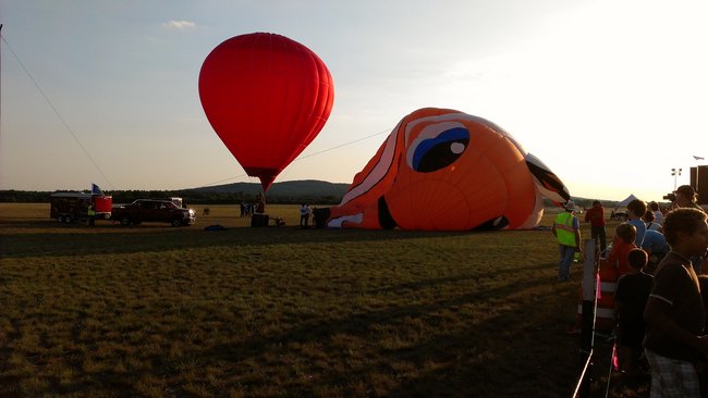 Wally balloon being inflated