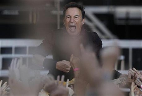 U.S. singer Bruce Springsteen performs with the E. Street Band during their European tour to promote their latest album "Wrecking Ball" in F U.S. singer Bruce Springsteen performs with the E. Street Band during their European tour to promote their latest album "Wrecking Ball" in F
