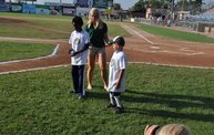 Belky's 1st pitch at the Woodchucks game 7 16 12 6