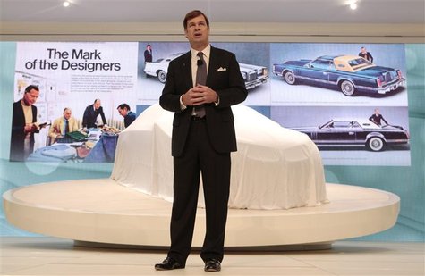 Jim Farley, Lincoln's Group Vice President for Marketing, speaks during the final press preview day for the North American International Aut Jim Farley, Lincoln's Group Vice President for Marketing, speaks during the final press preview day for the North American International Aut