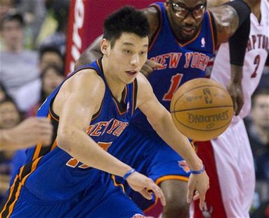 New York Knicks Jeremy Lin chases a loose ball in the first half of their NBA basketball game against the Toronto Raptors in Toronto March 2 New York Knicks Jeremy Lin chases a loose ball in the first half of their NBA basketball game against the Toronto Raptors in Toronto March 2
