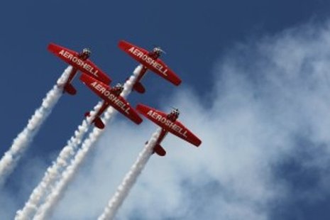 Stunt planes at the EAA AirVenture in Oshkosh Stunt planes at the EAA AirVenture in Oshkosh