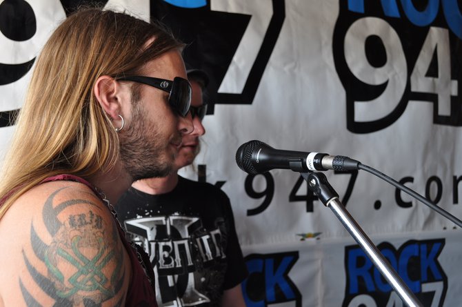 Before their show, Art of Dying stopped by the Rock 94.7 booth on radio row