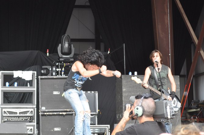 Jonny getting into it at Rock Fest