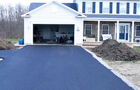 Driveway of a newly constructed home. Driveway of a newly constructed home.