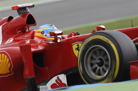 Ferrari Formula One driver Fernando Alonso of Spain steers his car during the qualifying session for the German F1 Grand Prix at the Hockenh Ferrari Formula One driver Fernando Alonso of Spain steers his car during the qualifying session for the German F1 Grand Prix at the Hockenh