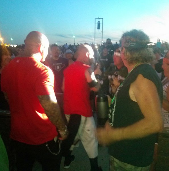 Ivan jumps into the crowd