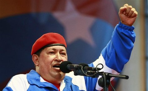 Venezuela's President Hugo Chavez talks to supporters during an election rally in Maracaibo July 21, 2012. REUTERS/Isaac Urrutia Venezuela's President Hugo Chavez talks to supporters during an election rally in Maracaibo July 21, 2012. REUTERS/Isaac Urrutia