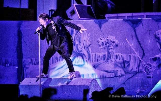 Iron Maiden's extra-awesome lead singer Bruce Dickinson! Never stops moving during the show!!
