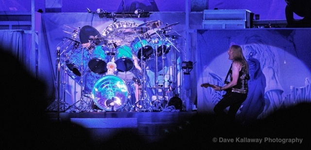 Iron Maiden played loud and long at Rockfest..and one of my favorite drum set ups! Where's the drummer..lol