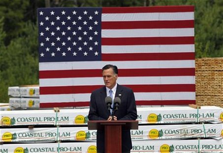 Republican presidential candidate and former Massachusetts Governor Mitt Romney delivers remarks about the shooting in Colorado during what Republican presidential candidate and former Massachusetts Governor Mitt Romney delivers remarks about the shooting in Colorado during what