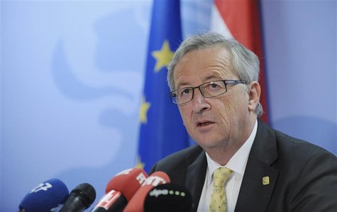 Eurogroup head Jean-Claude Juncker addresses a news conference after an European Union leaders summit in Brussels June 29, 2012. REUTERS/Eri Eurogroup head Jean-Claude Juncker addresses a news conference after an European Union leaders summit in Brussels June 29, 2012. REUTERS/Eri