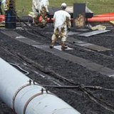 Workers at a gas pipeline. Workers at a gas pipeline.