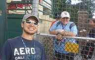 Mike Mathers throws the 1st pitch at the Woodchucks game 7 30 12 6
