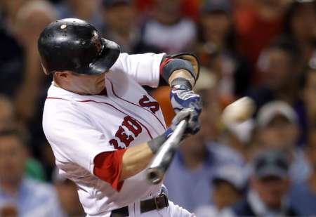 Boston Red Sox 2B Dustin Pedroia, who hit a 2-run home run, and had 3 RBIs, as the Sox defeated the Detroit Tigers 7-3 on Monday, July 30, 2012. Boston Red Sox 2B Dustin Pedroia, who hit a 2-run home run, and had 3 RBIs, as the Sox defeated the Detroit Tigers 7-3 on Monday, July 30, 2012.