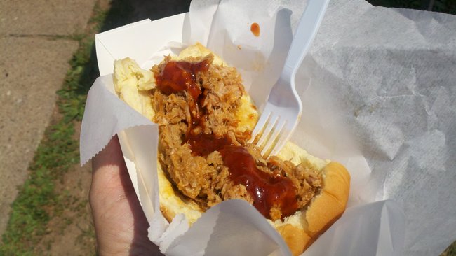 The best pulled port sandwich at the Wisconsin Valley Fair.