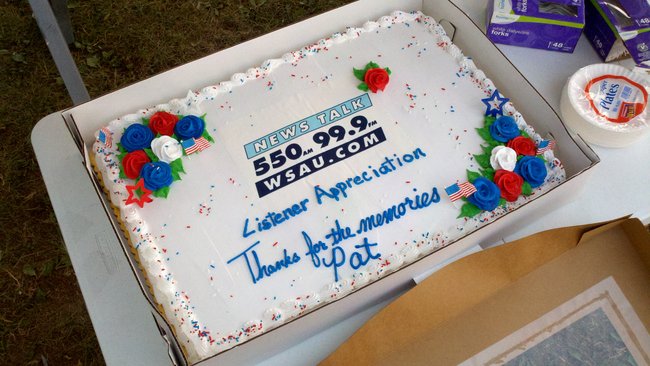 Farewell cake for WSAU morning host Pat Snyder
