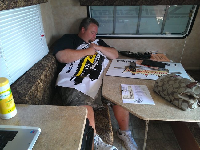 Bryan catching a nap