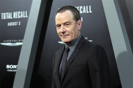 Cast member Bryan Cranston poses at the premiere of "Total Recall" at the Grauman's Chinese theatre in Hollywood, California August 1, 2012. Cast member Bryan Cranston poses at the premiere of "Total Recall" at the Grauman's Chinese theatre in Hollywood, California August 1, 2012.