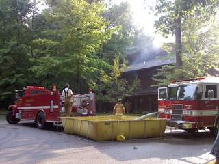 House fire in Town of Oconto on August 1, 2012. (courtesy of FOX 11). House fire in Town of Oconto on August 1, 2012. (courtesy of FOX 11).