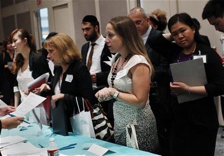 People speak with recruiters from jewelry and gem companies during the Gemological Institute Of America (GIA)'s Jewelry Career Fair in New Y People speak with recruiters from jewelry and gem companies during the Gemological Institute Of America (GIA)'s Jewelry Career Fair in New Y
