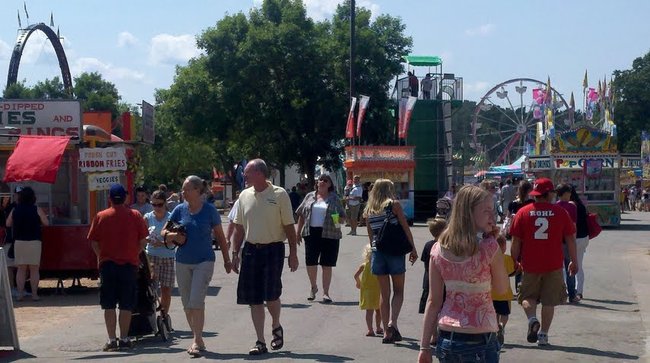On the midway of the Wisconsin Valley Fair in Wausau, WI
