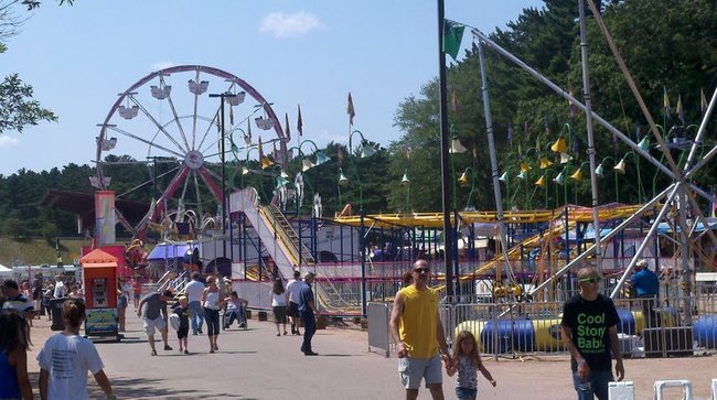The Wisconsin Valley Fair midway.