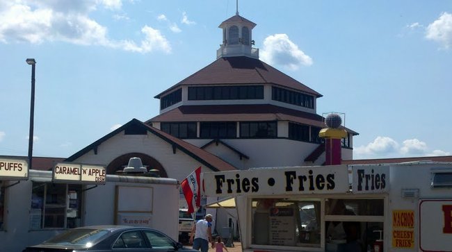 The Wisconsin Valley Fair exhibit barn.